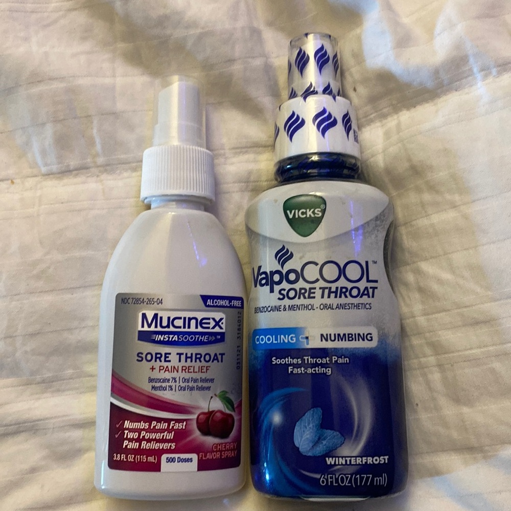 Vapo cool sore throat, benzo to cane and menthol cooling and numbing Winterfrost